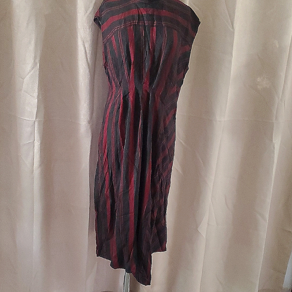 Elegant Striped Black and Red   Dress